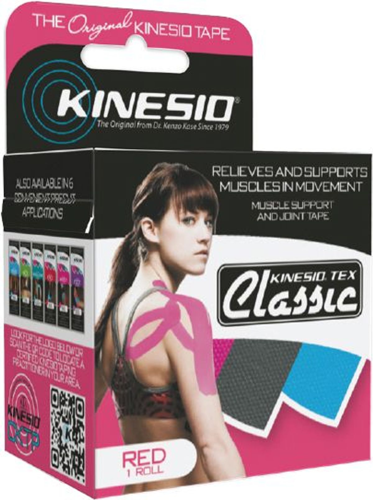 Kinesio Tex Classic 4 M Rød Latexfri