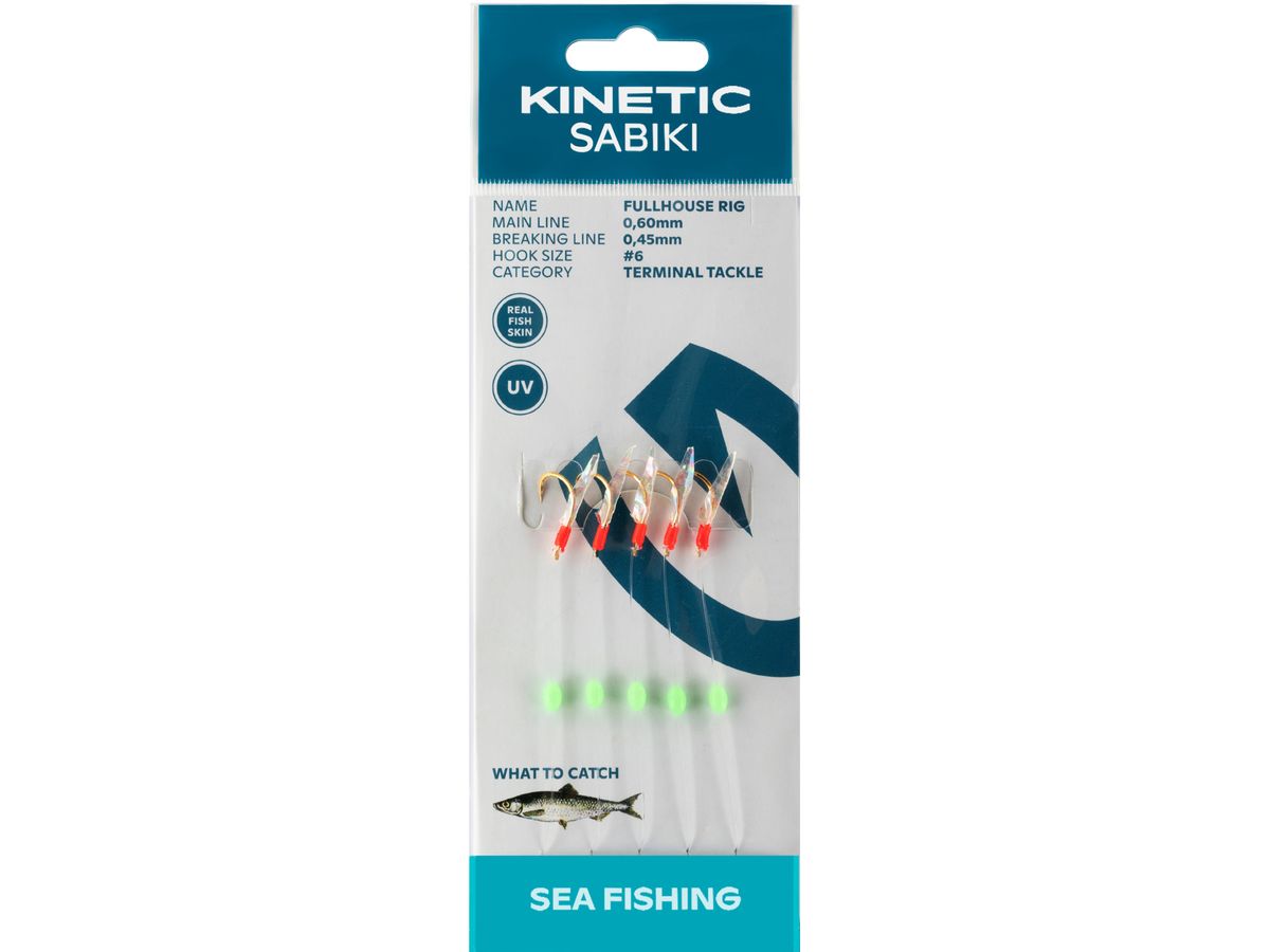 Kinetic Sabiki FullHouse Sildeforfang #6 Fishskin