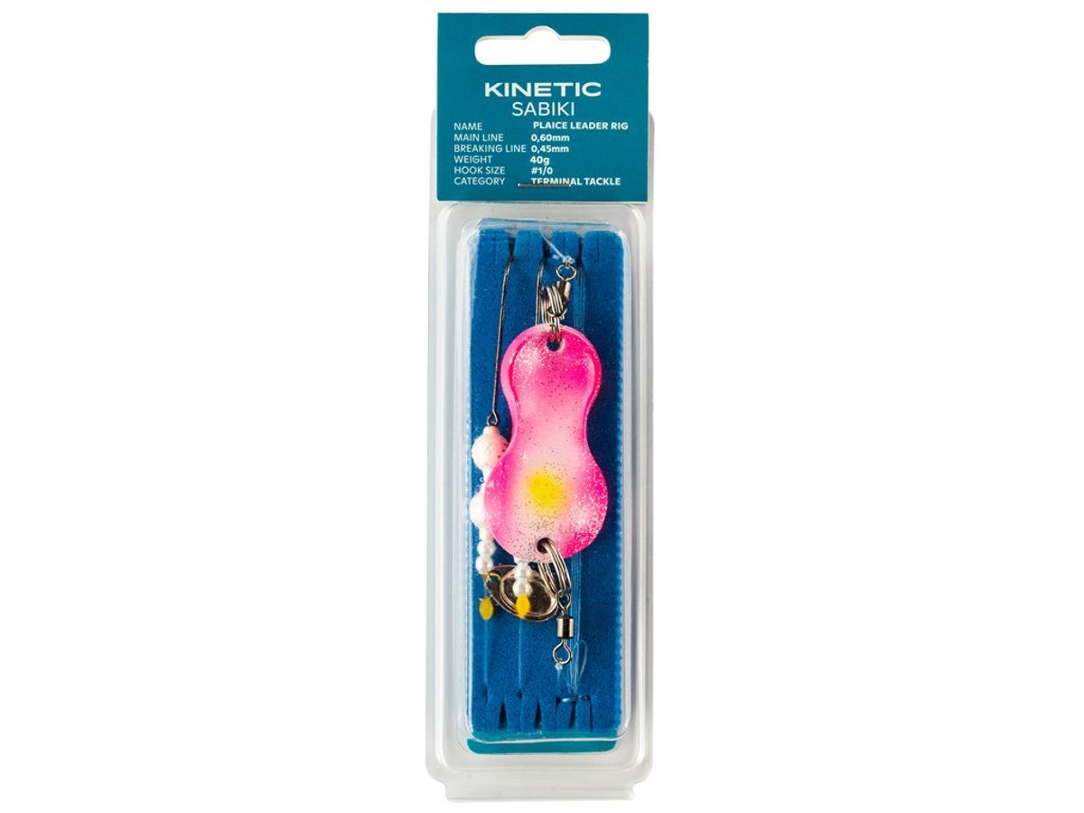 Kinetic Sabiki Plaice Leader Fladfiske forfang 1# Kinky Pinky 80g