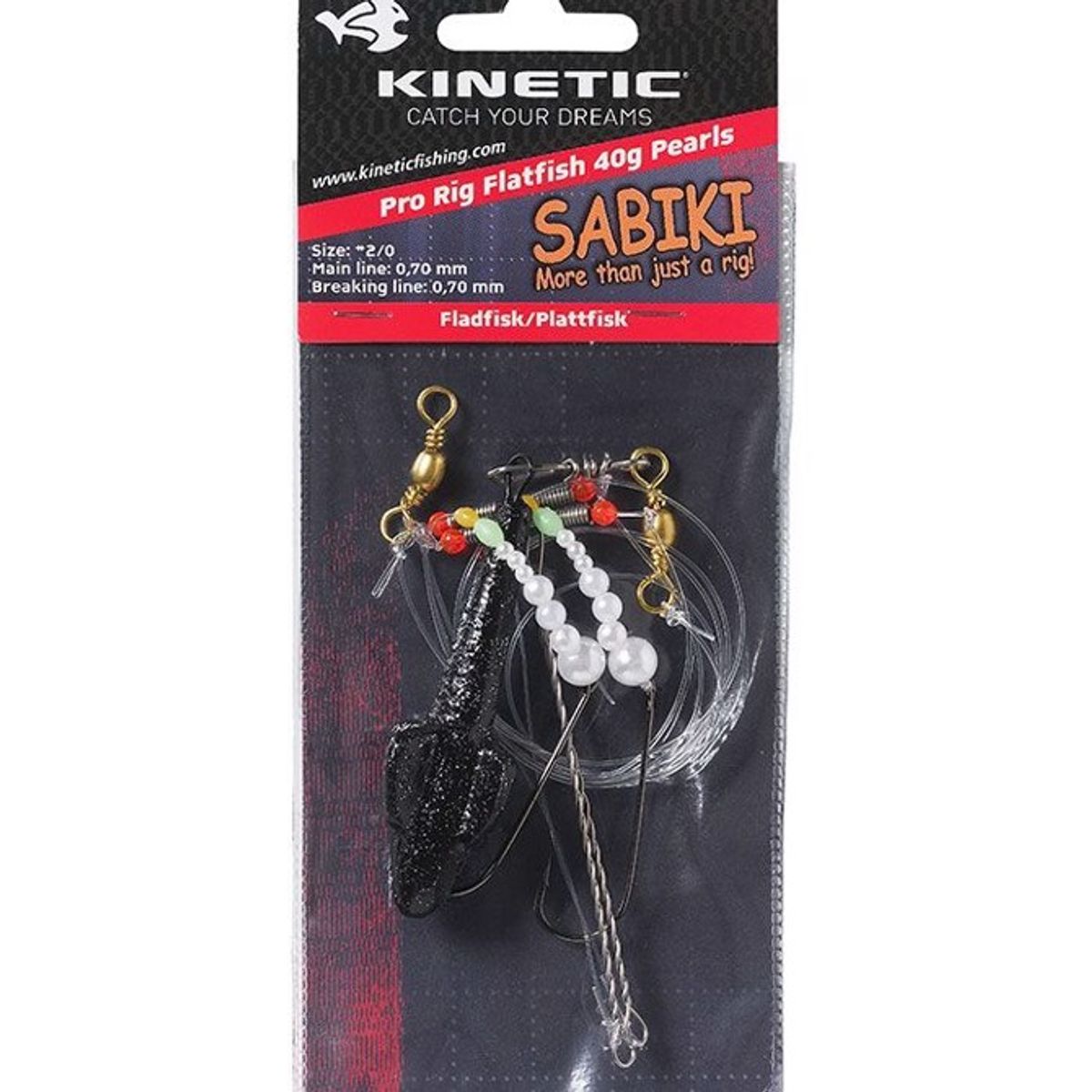 Kinetic Sabiki Pro Rig fladfiskeforfang m/lod-120 g - Fladfiskeforfang