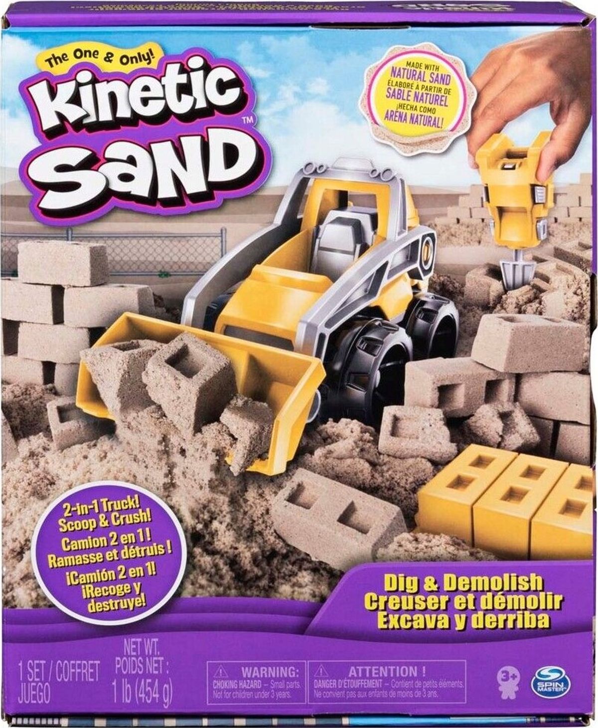 Kinetic Sand - Grav Og Nedriv Legesæt