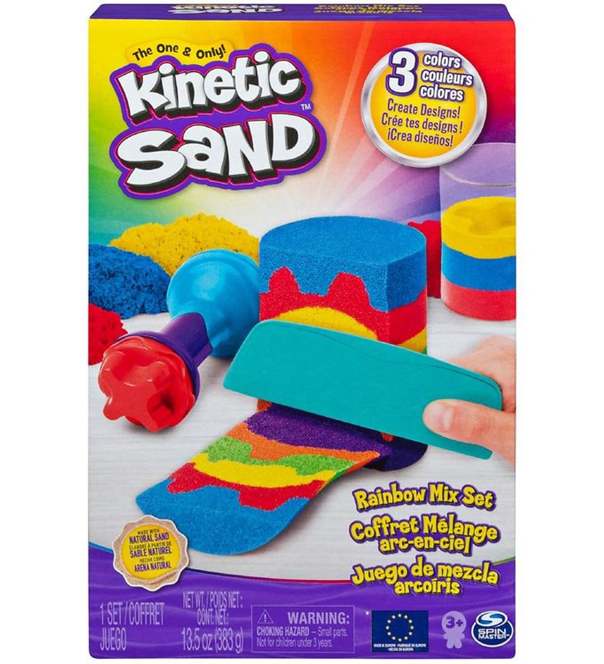 Kinetic Sand Sandsæt - 383 gram - Regnbue