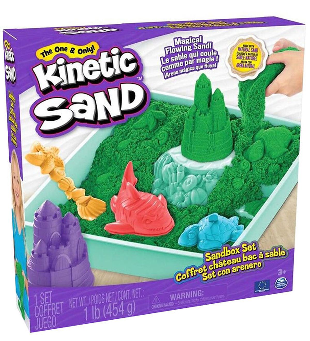 Kinetic Sand Sandsæt - 454 g - Grøn