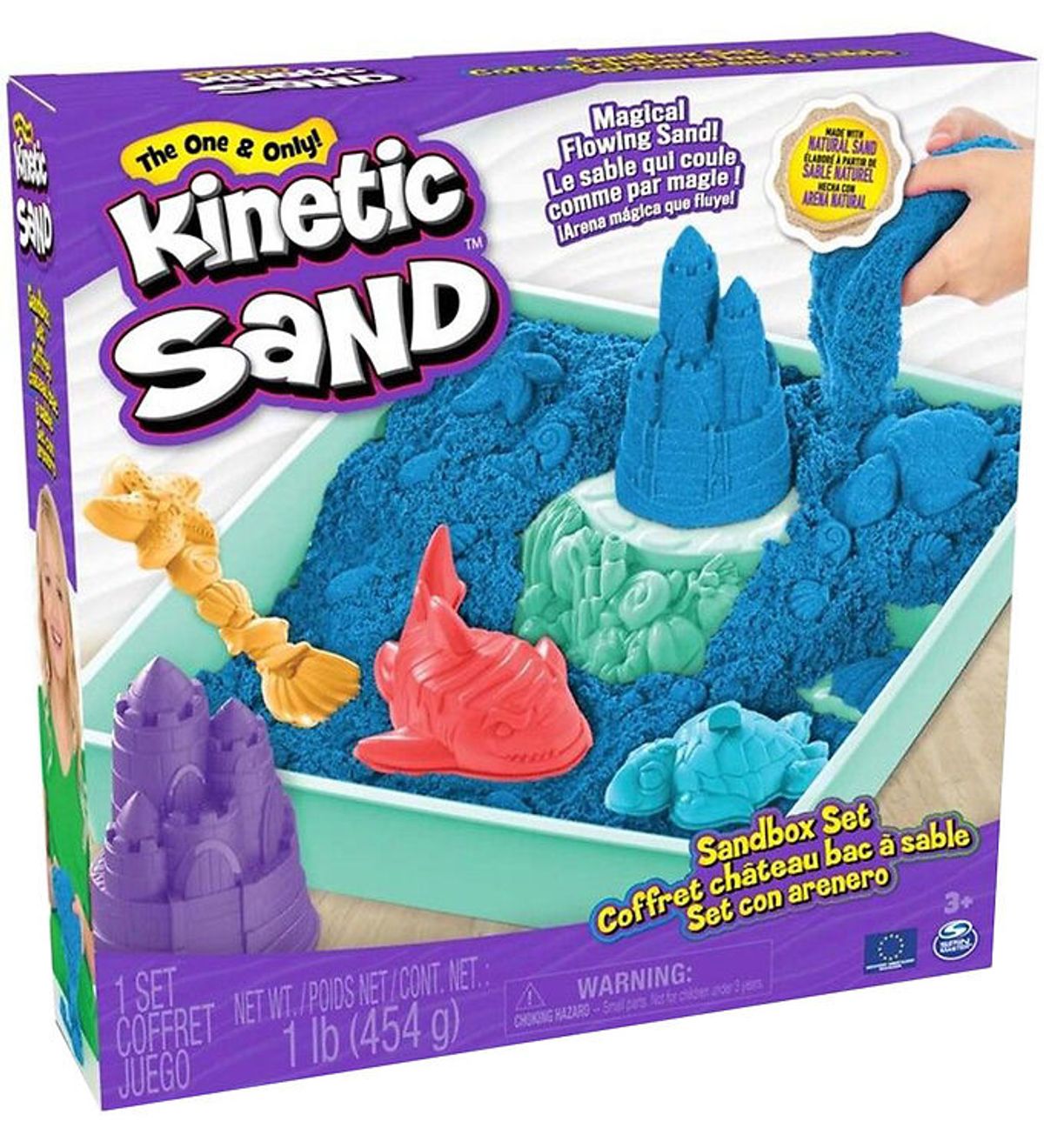 Kinetic Sand Sandsæt - 454 gram - Blå