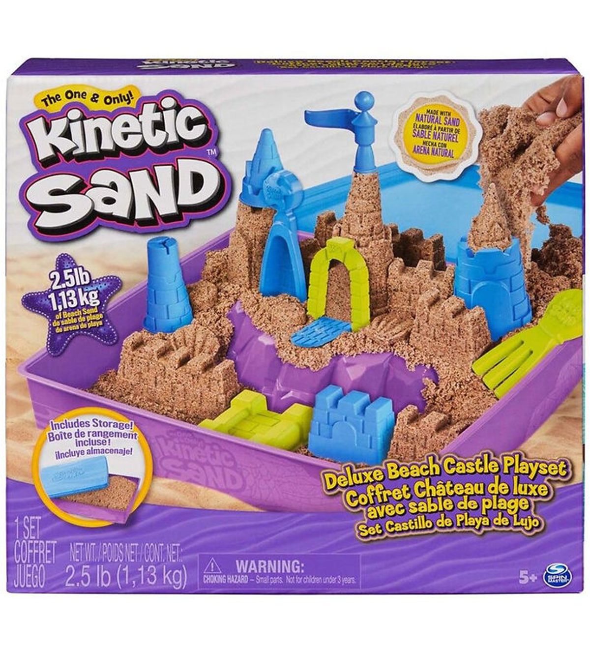 Kinetic Sand Sandsæt - Deluxe Beach Castle - 1,13 kg