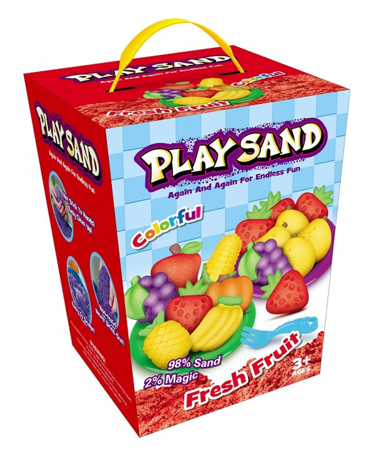 Kinetisk Play Sand, Frisk frugt, 908 g (4 farver)