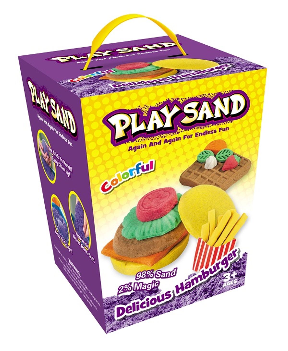 Kinetisk Play Sand, Hamburger, 908 g (4 farver)