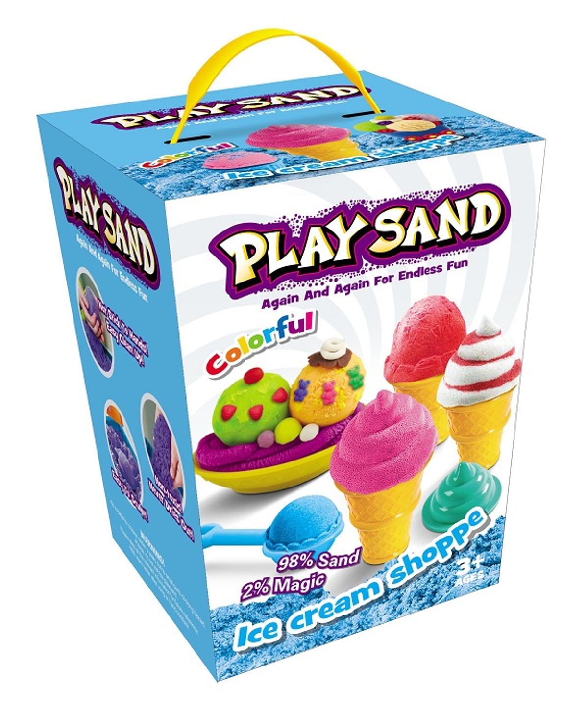 Kinetisk Play Sand, Ice cream, 908 g (4 farver)