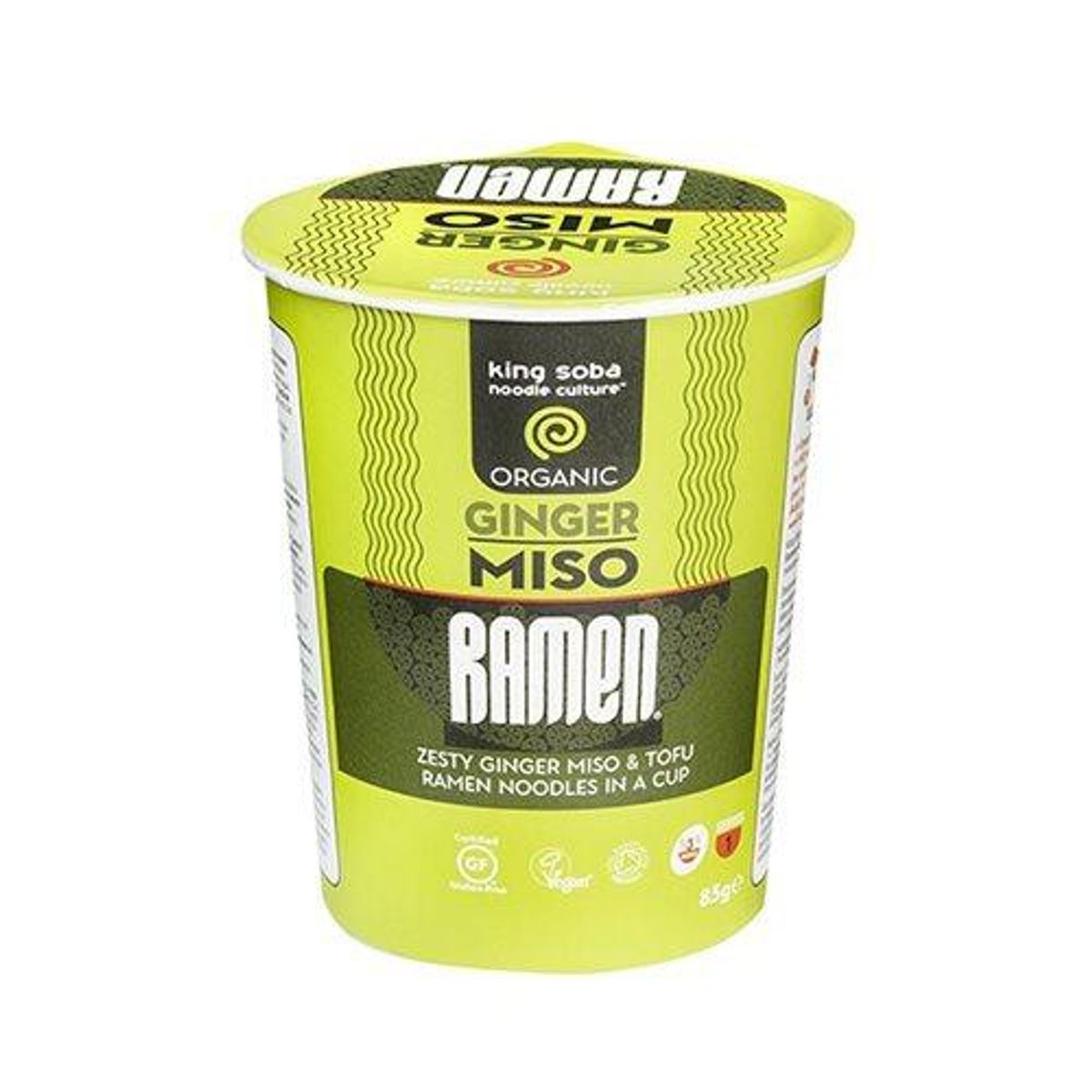 King Soba Ginger Miso Ramen instant cup Ø, 85g.