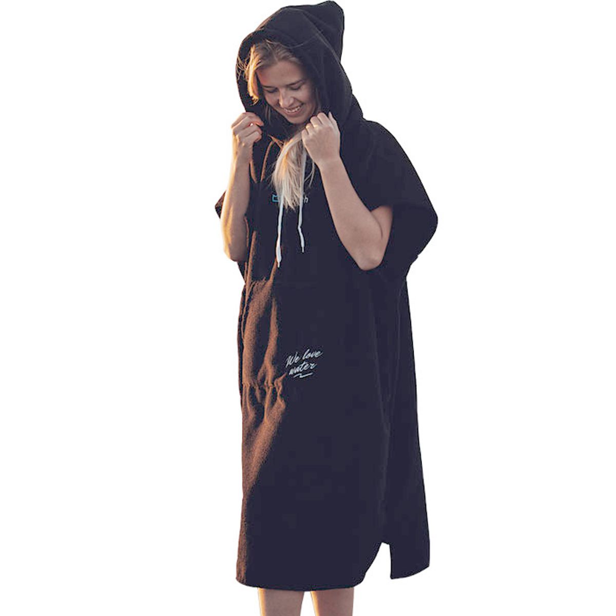 Kingfish Mikrofiber Dryrobe - Unisex-S/M Sort