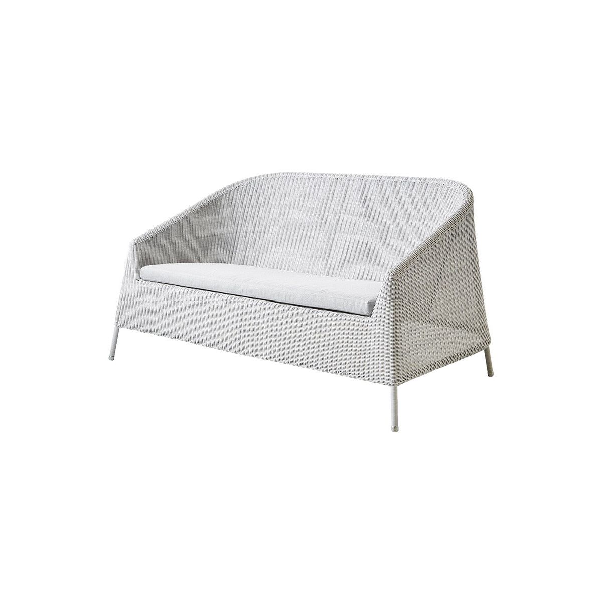 Kingston 2-pers. Loungesofa fra Cane-line (Hvid/grå, Light grey, Cane-line Natté)