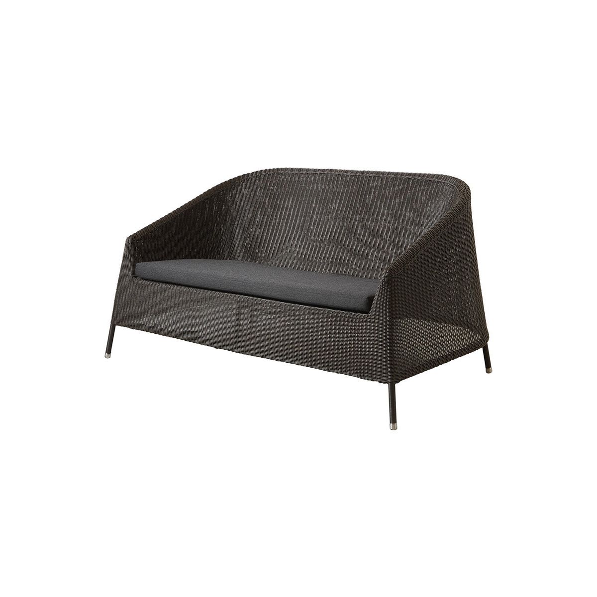 Kingston 2-pers. Loungesofa fra Cane-line (Mocca, Black, Cane-line Natté)