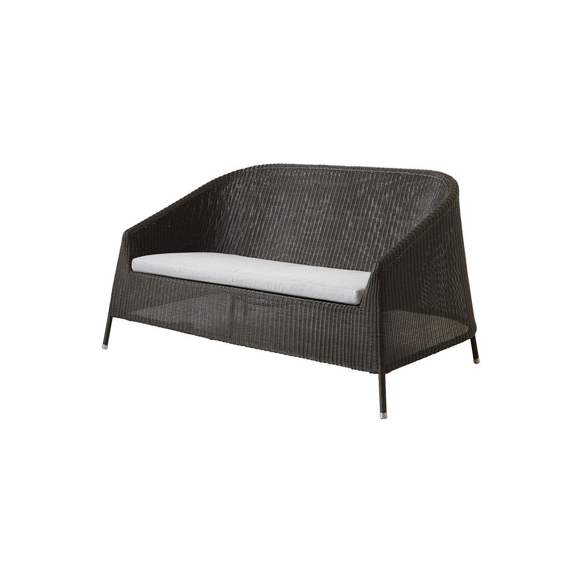 Kingston 2-pers. Loungesofa fra Cane-line (Mocca, Light grey, Cane-line Natté)