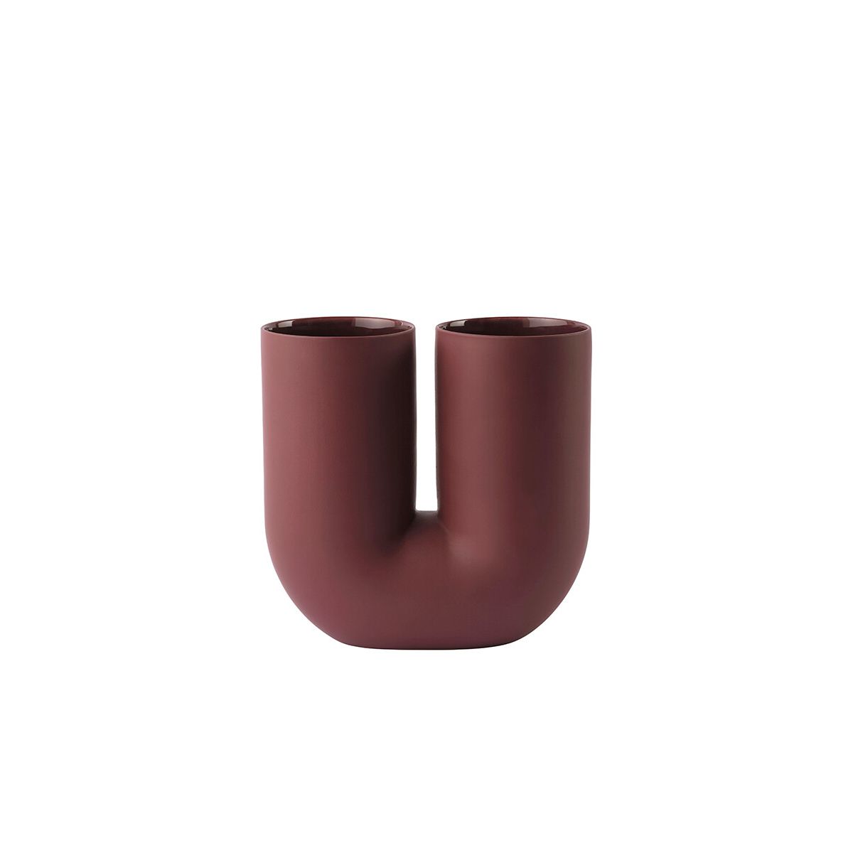 Kink Vase, deep red fra Muuto