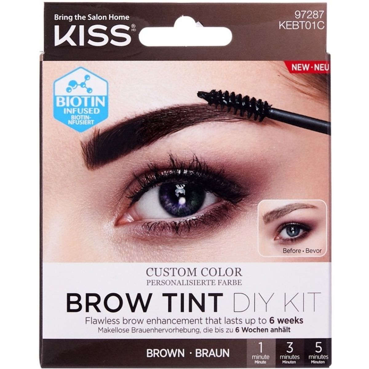 Kiss Brow Tint DIY Kit - Brown