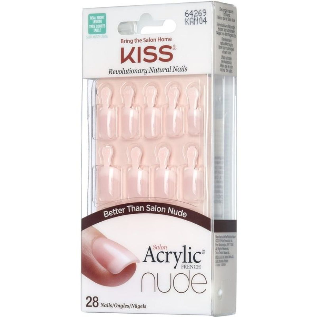 Kiss Salon Acrylic Nude French Nails - KAN04