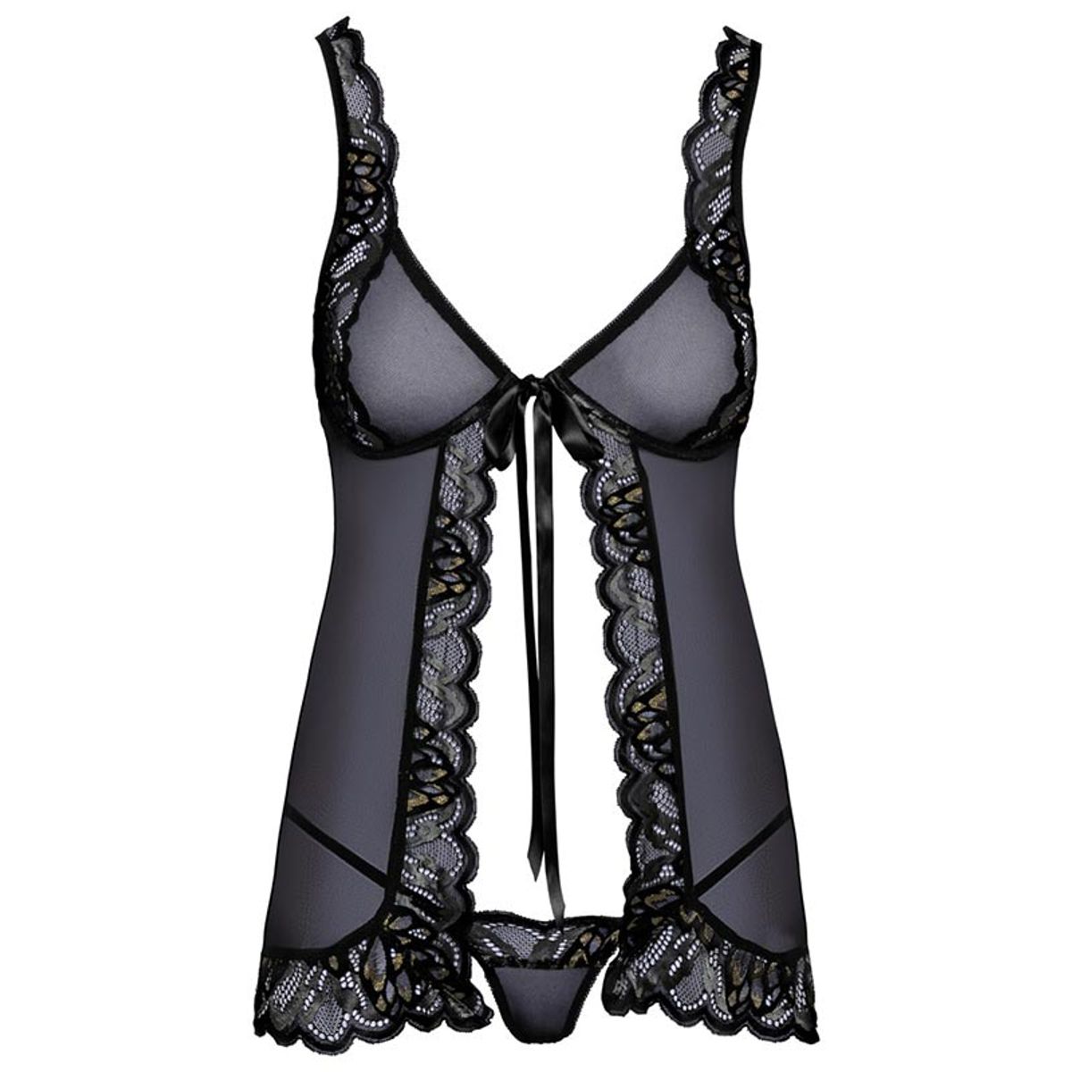 Kissable Adrienne Babydoll Sæt Sort - S/M