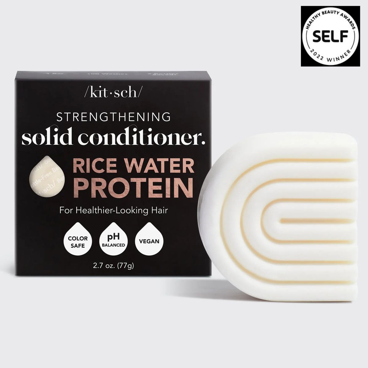 KITSCH - CONDITIONER BAR M. RICE WATER PROTEIN - VOLUME, STYRKE & HÅRVÆKST - Shampoo Bar - KITSCH - StudioBuus