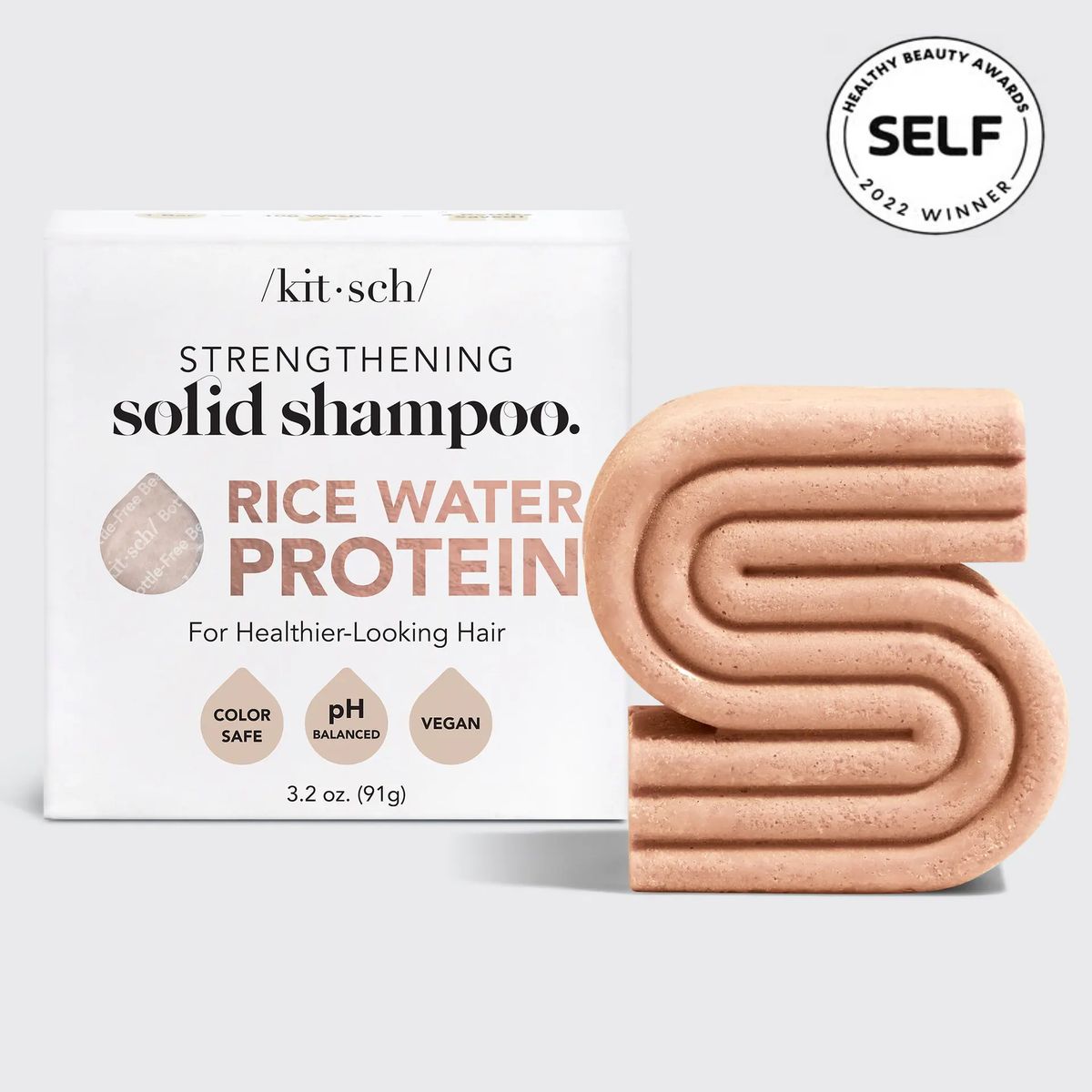 KITSCH - SHAMPOO BAR M. RICE WATER PROTEIN - VOLUME, STYRKE & HÅRVÆKST - Shampoo Bar - KITSCH - StudioBuus