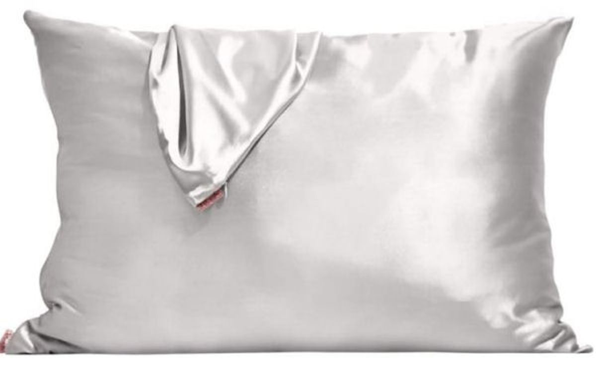 Kitsch standard satin pillowcase silver 26x19cm