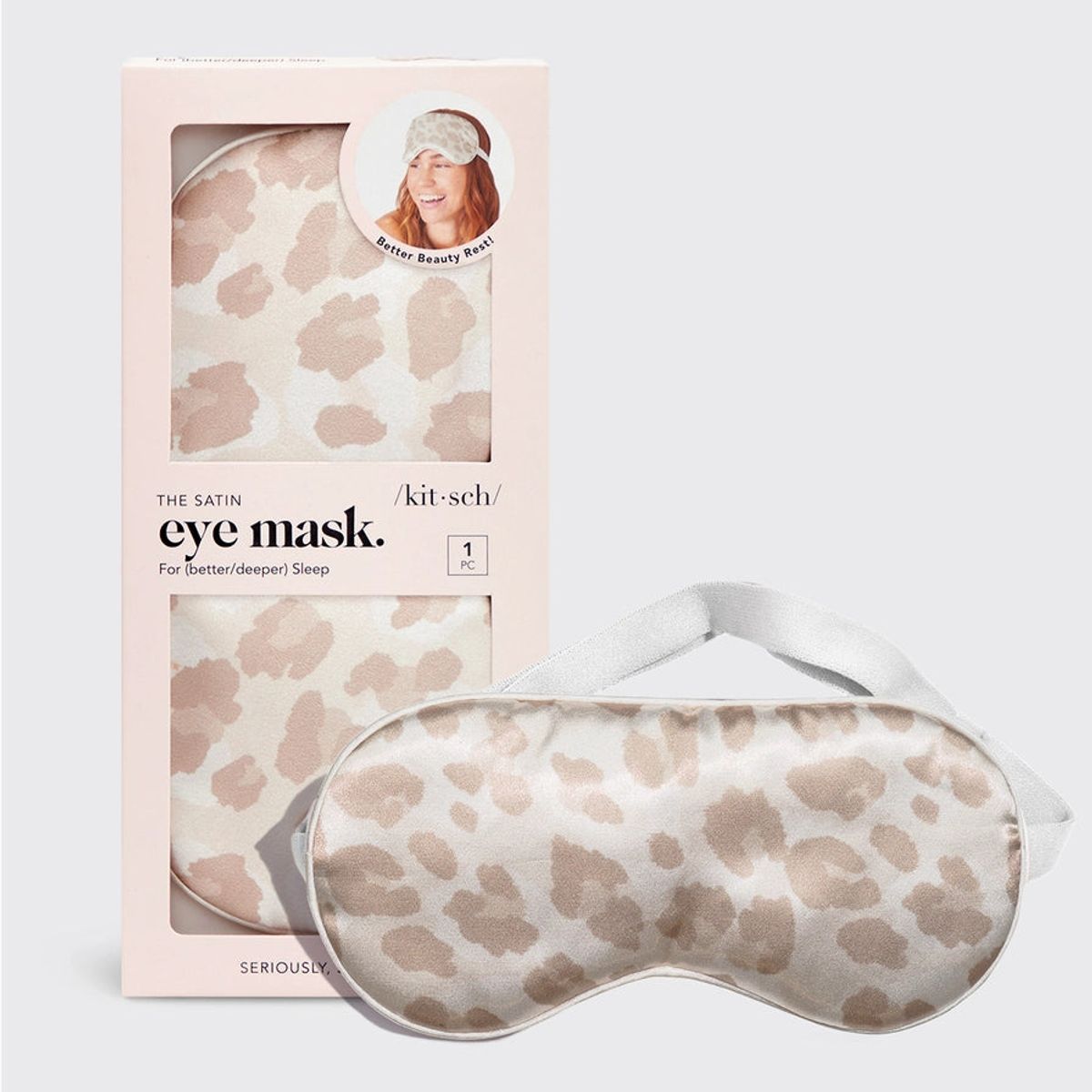 KITSCH - ØJENPUDE LEOPARD SATIN - THE SATIN EYE MASK - Shampoo Bar - Kitsch - StudioBuus