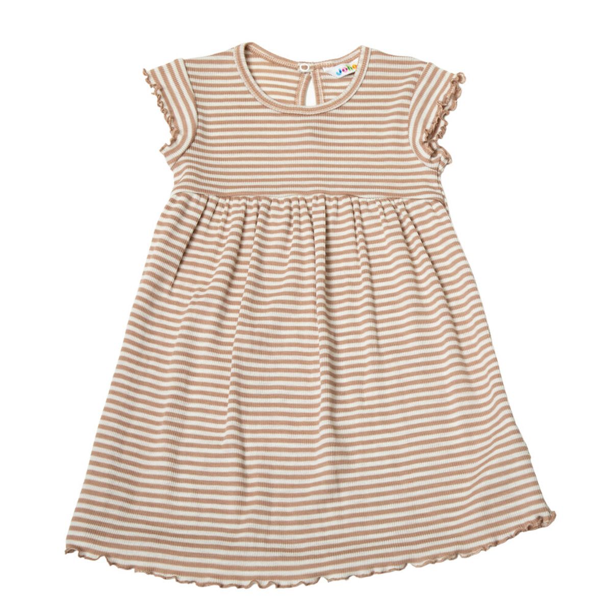 Kjole - light brown stripe - 70