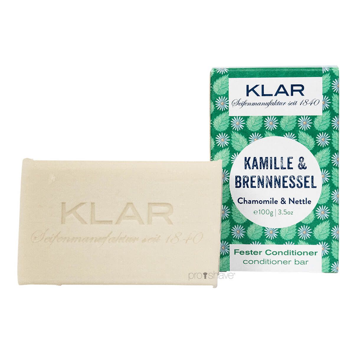 Klar Seifen Conditioner Bar, Kamille & Brændenælde, 100 gr.