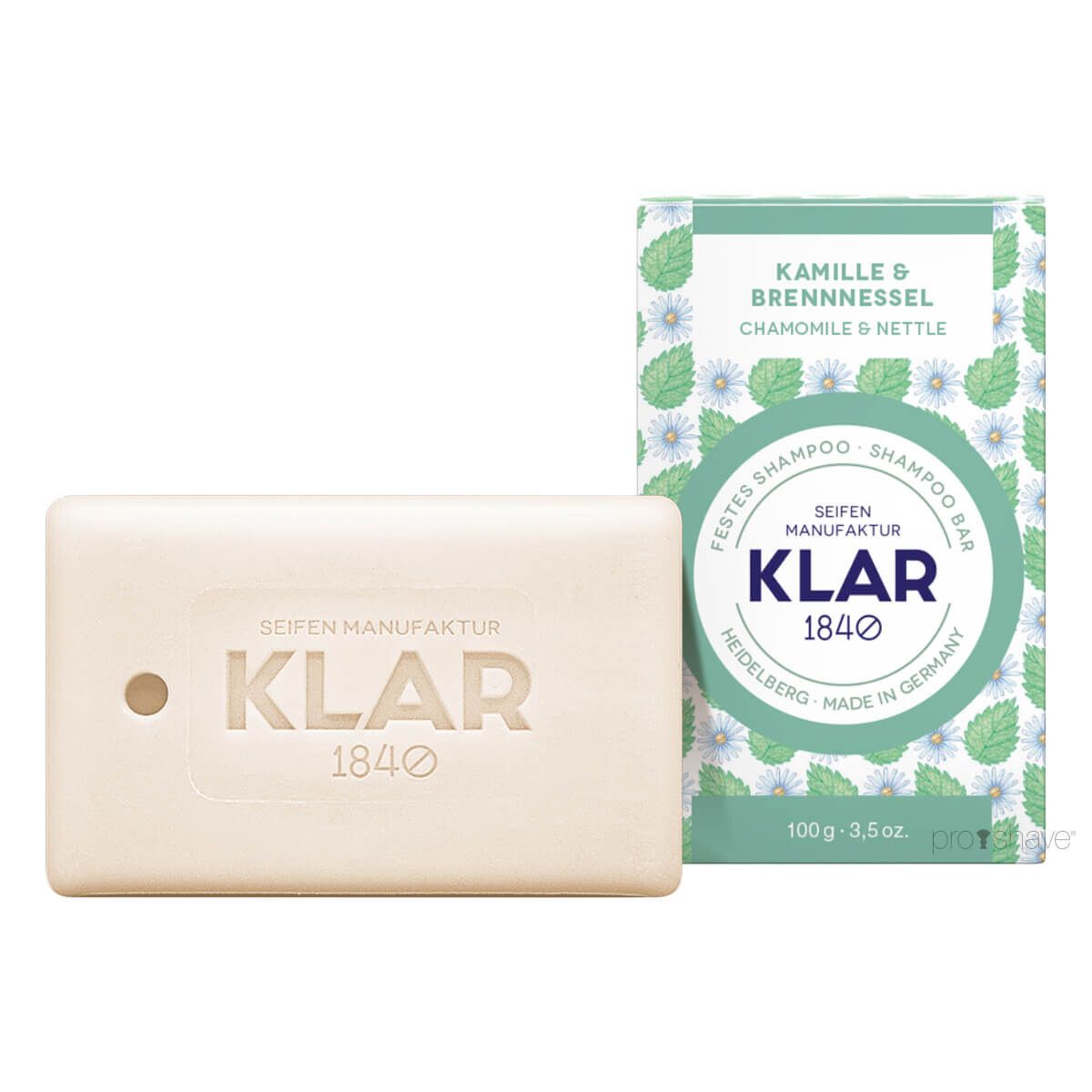 Klar Seifen Shampoo Bar, Kamille & Brændenælde, 100 gr.