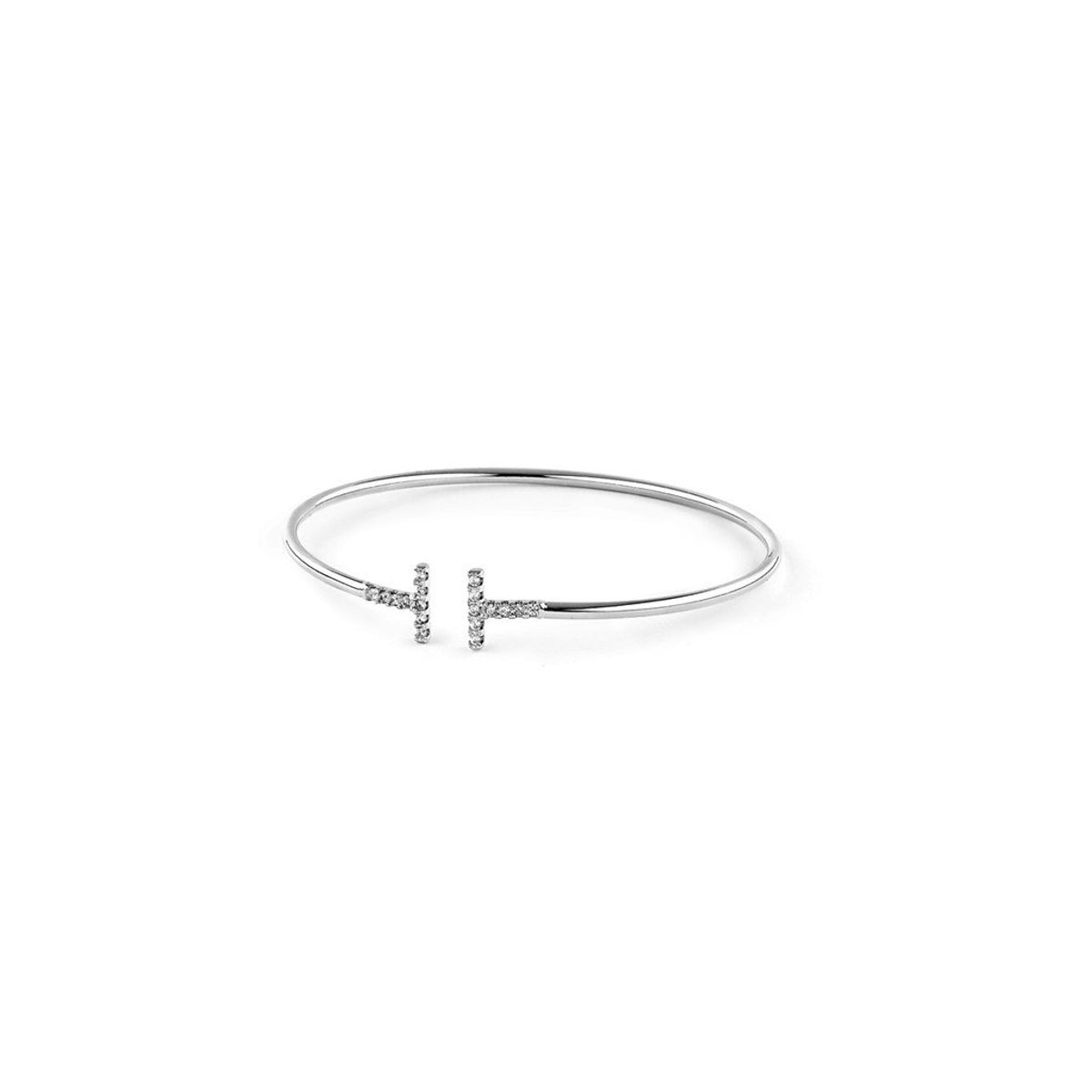 KLARF DAISY CRYSTAL BANGLE Sølv armbånd