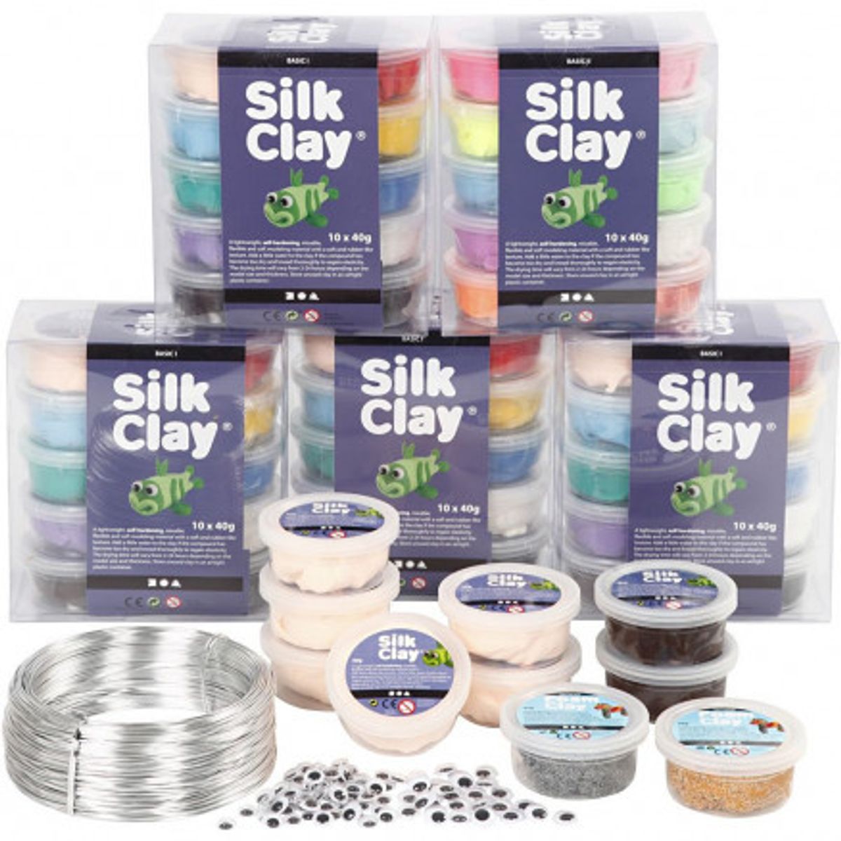 Klassesæt til figurer med Silk Clay ®, 1 sæt