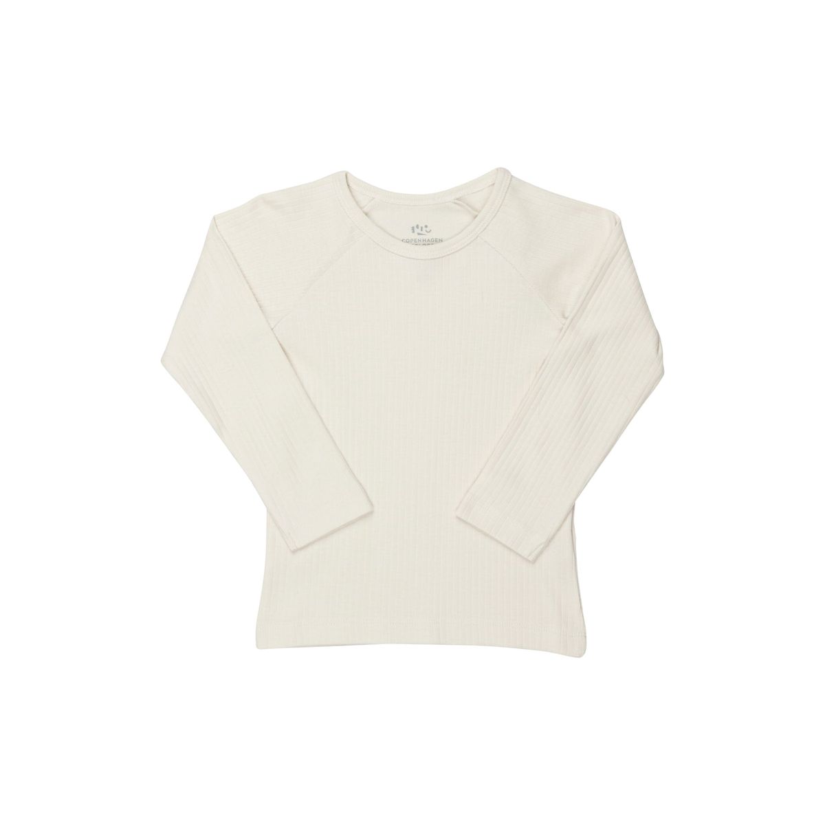 KLASSISK LANGÆRMET BLUSE I RIB JERSEY - CREAM - CREAM / 104