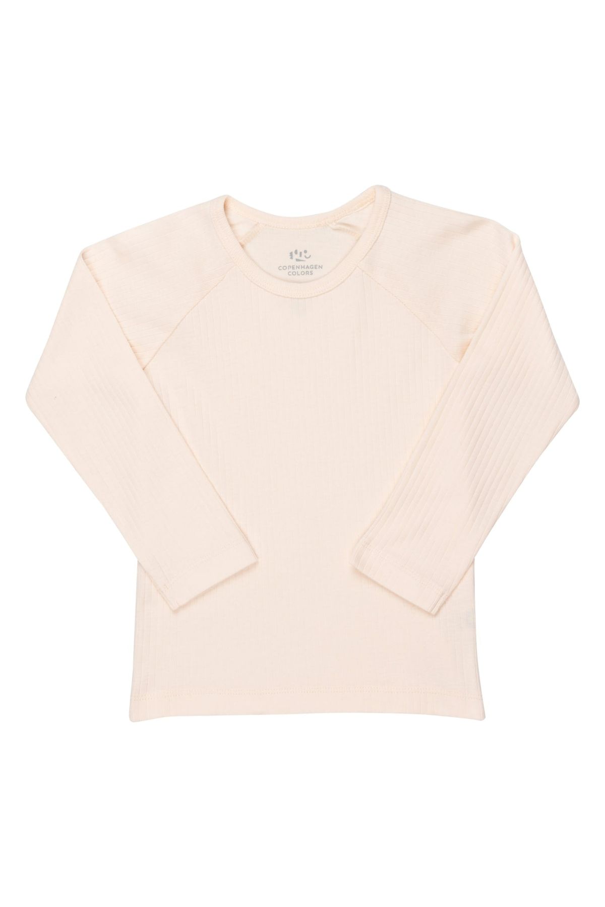 KLASSISK LANGÆRMET BLUSE I RIB JERSEY - SOFT PINK - SOFT PINK / 116