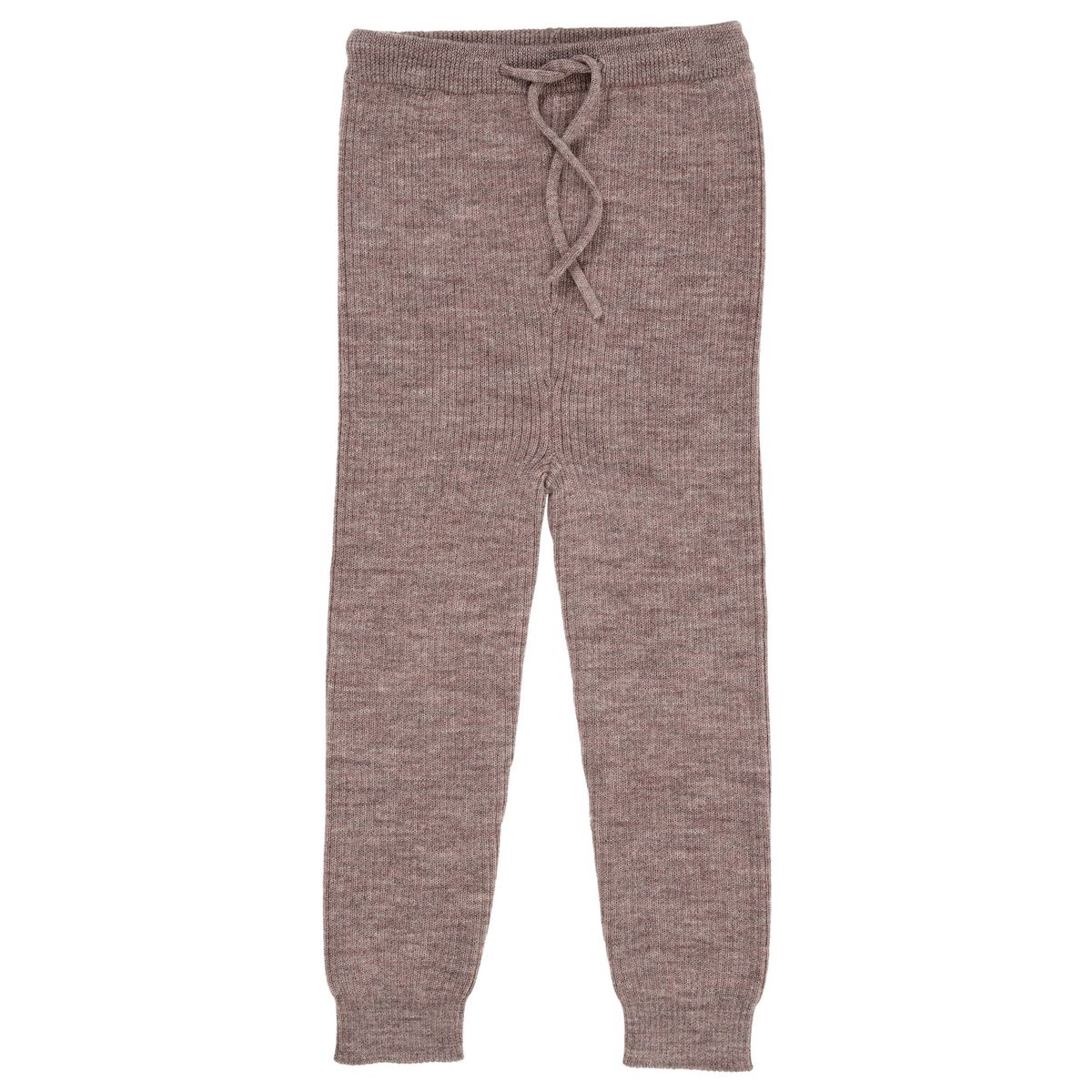 KLASSISK MERINO RIB LEGGINGS M. BINDEBÅND - UNISEX - NATURAL MELANGE - NATURAL MELANGE / 122