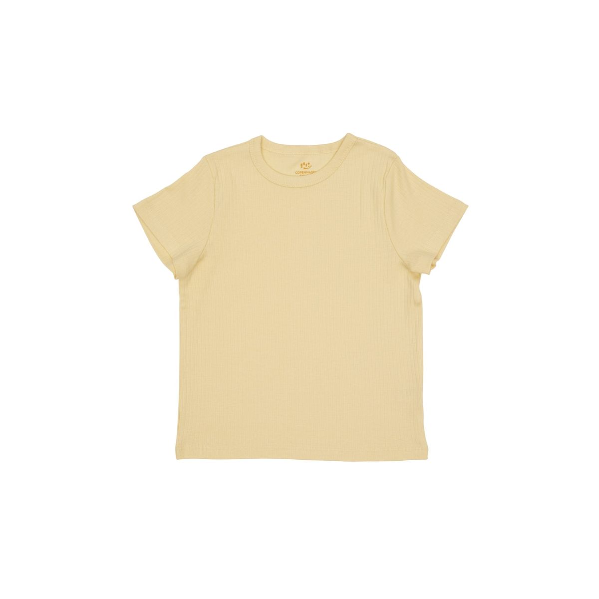 KLASSISK RIB T-SHIRT - PALE YELLOW - PALE YELLOW / 104