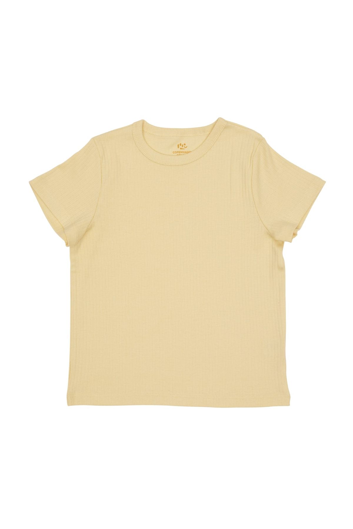 KLASSISK RIB T-SHIRT - PALE YELLOW - PALE YELLOW / 116