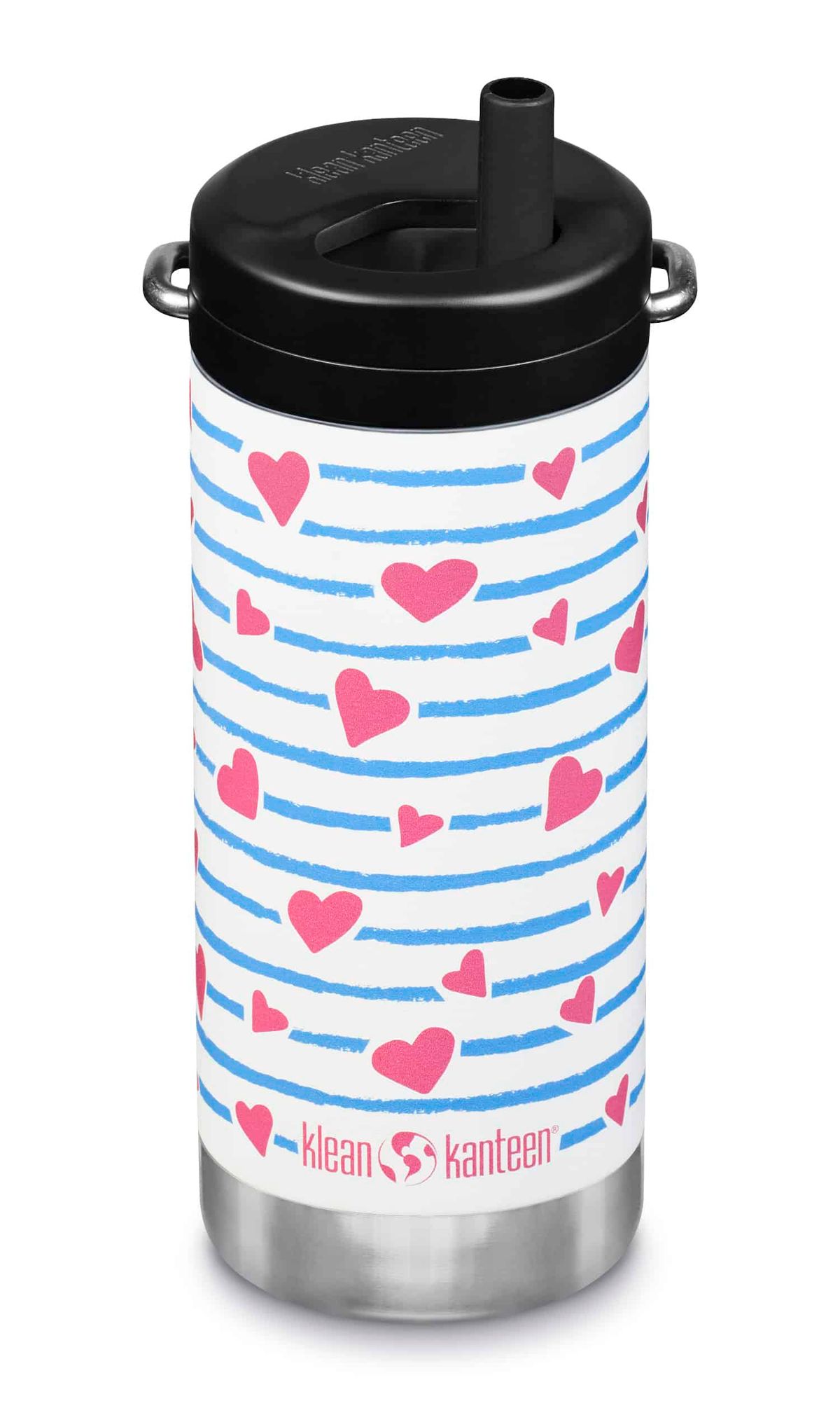 Klean Kanteen termokop i rustfrit stål - TKWide - 355 ml. - Twist Cap - Heart Stripes