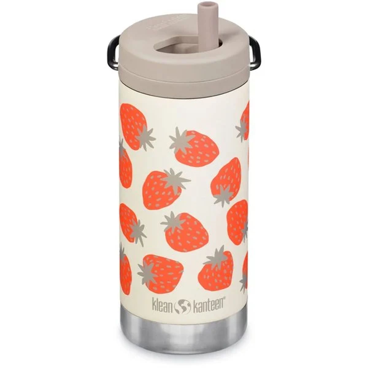 Klean Kanteen termokop i rustfrit stål - TKWide - 355 ml. - Twist Cap - Strawberries