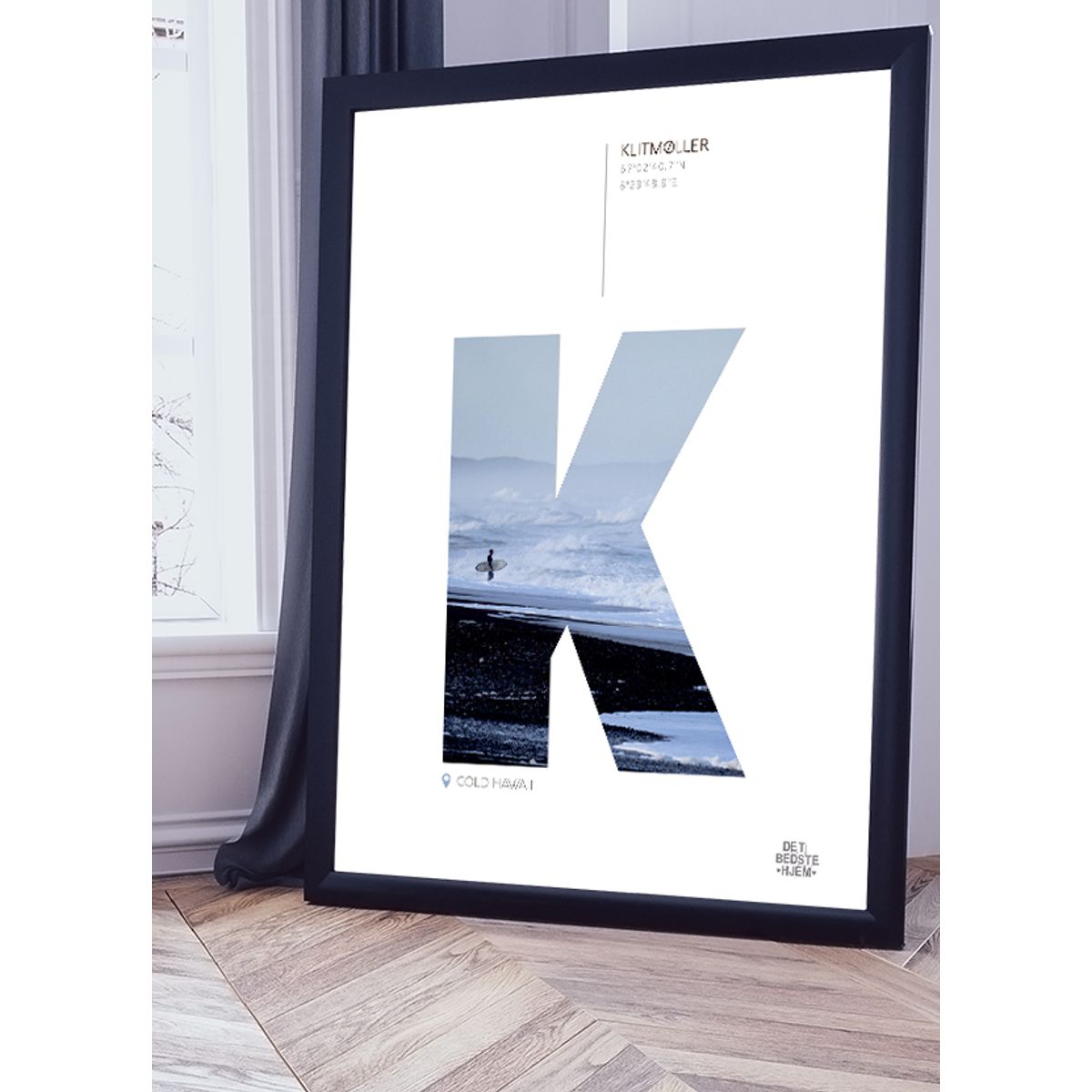 Klitmøller-plakat - Cold Hawaii - 21 x 29,7 (A4) Kr. 199,-