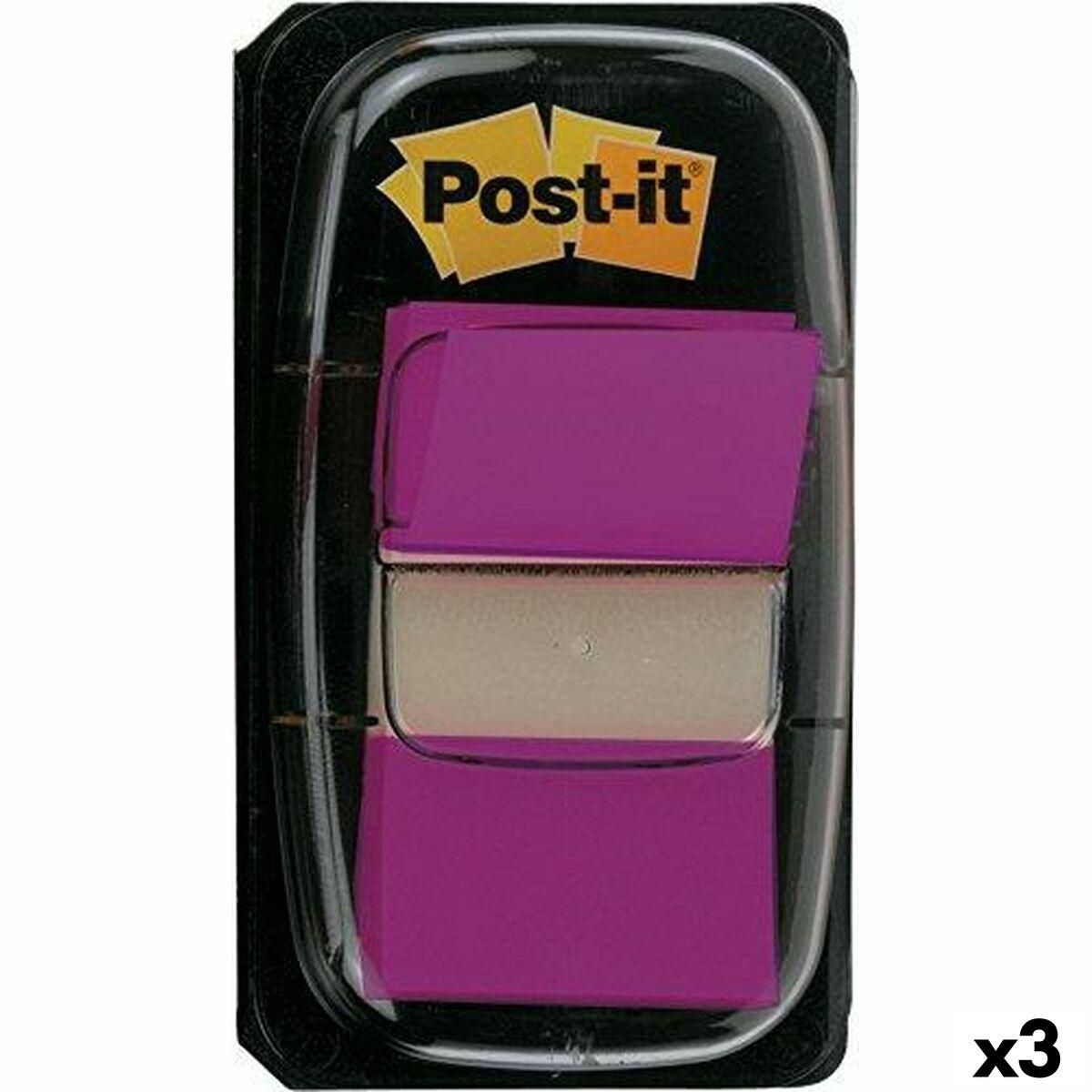 Klæbende huskesedler Post-it Index 25 x 43 mm Violet (3 enheder)