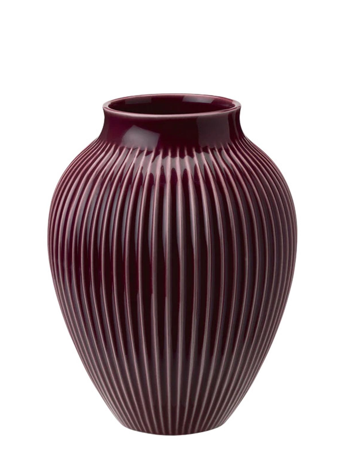 Knabstrup - vase H 20 cm ripple berry