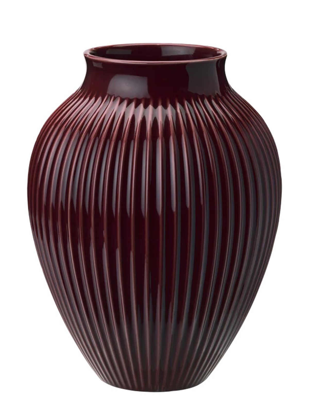 Knabstrup - vase H 27 cm ripple berry