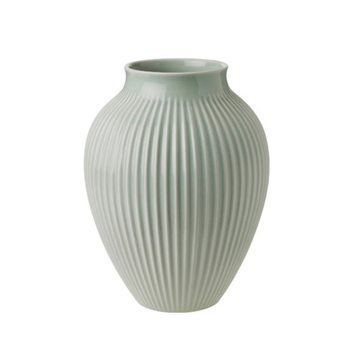 Knabstrup Vase - Ripple Mint - 20 cm