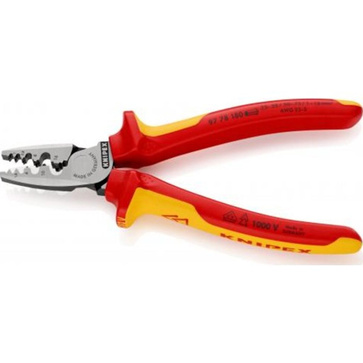 Knipex crimptang til kabeltyller, 180 mm