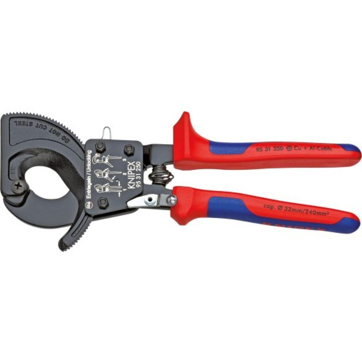 KNIPEX kabelsaks 250 mm - Maks. Ø32 mm kabler