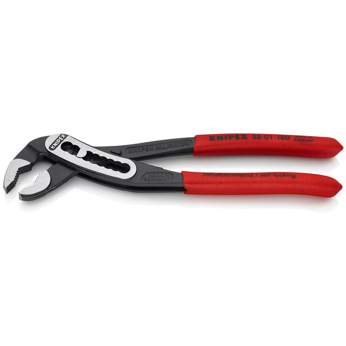 Knipex KNIPEX Alligator ® Vandpumpetang sort atramenteret, betrukket med skridhæmmende kunststof 180 mm