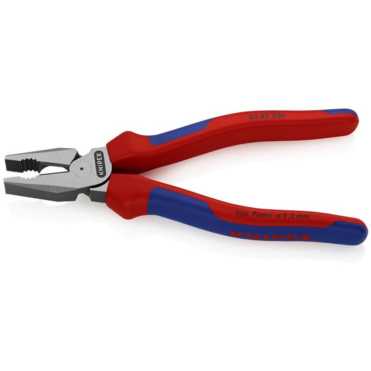 Knipex Kraft-kombinationstang sort atramenteret, med flerkomponent-håndtag 200 mm