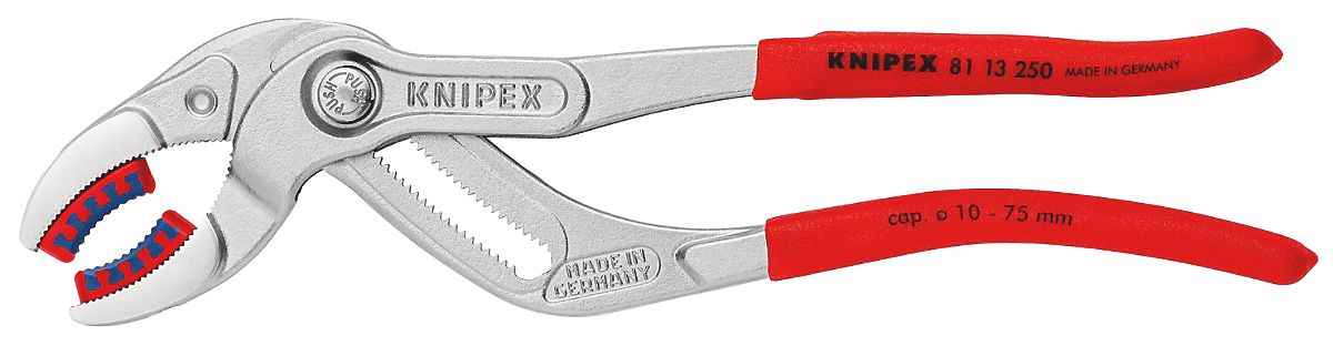 Knipex rørtang 250 mm 81 13 250 forkromet med bløde kæber