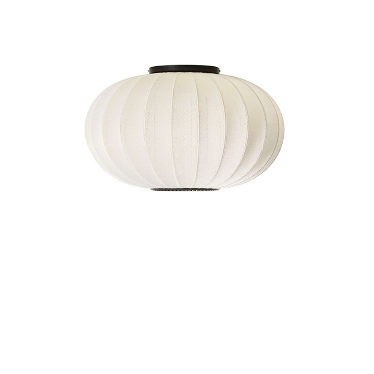 Knit-Wit Ø57 oval væglampe / loftlampe, pearl hvid