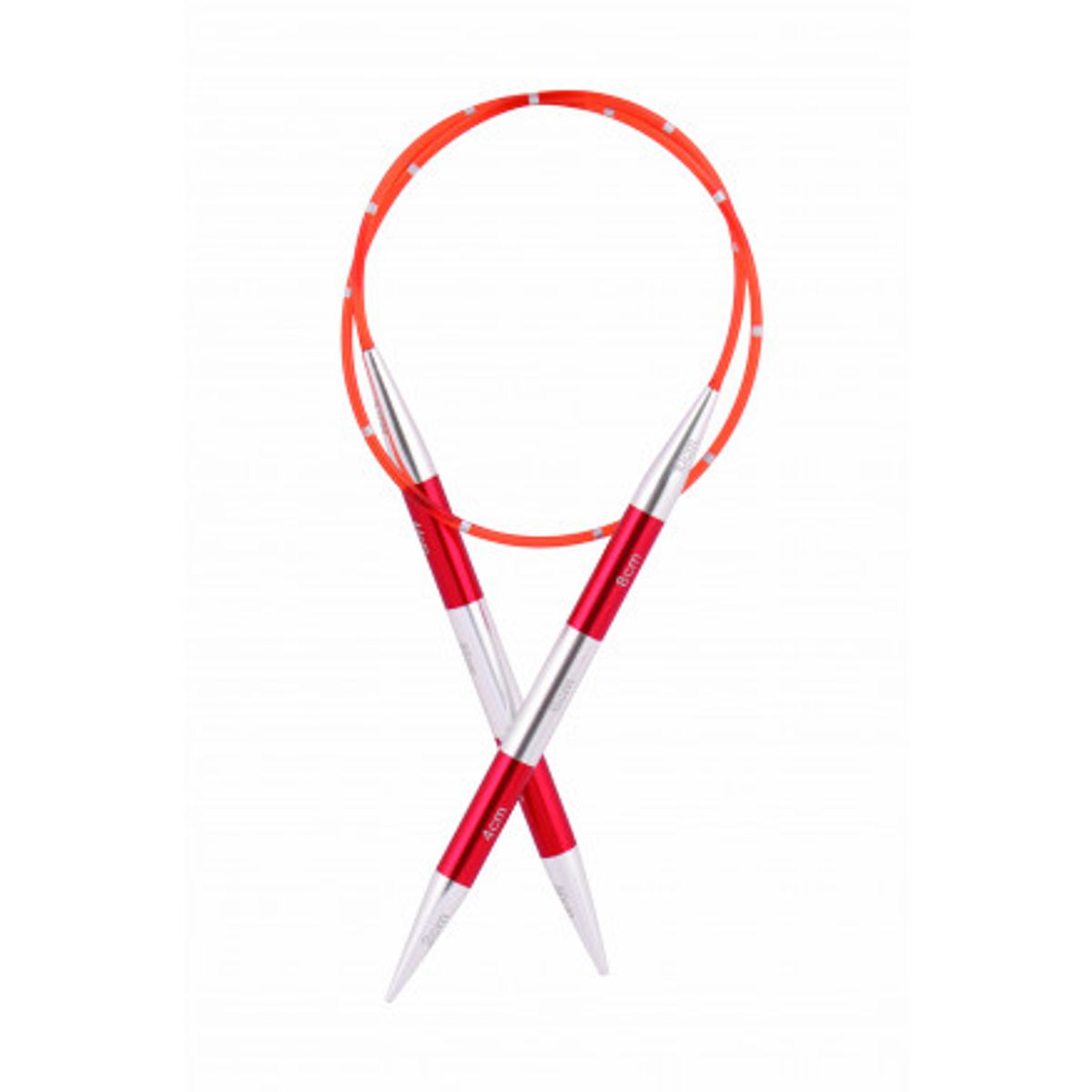 KnitPro SmartStix Rundpinde Aluminium 40cm Rød 2,00mm