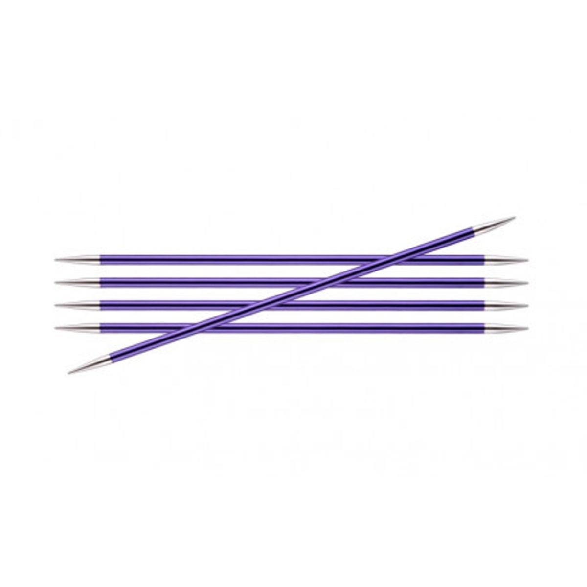 KnitPro Zing Strømpepinde Aluminium 20cm 3,75mm / 7.9in US5 Amethyst